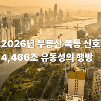 2026년 부동산 폭등 신호? 4,466조 유동성의 행방