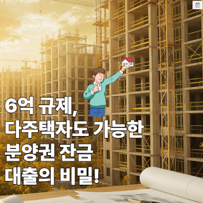 6억 규제, 다주택자도 가능한 분양권 잔금 대출의 비밀!