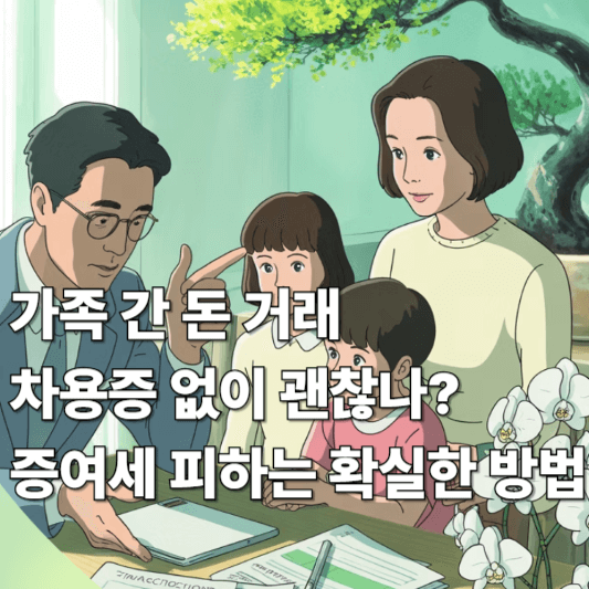 가족 간 돈 거래, 차용증 없이 괜찮나? 증여세 피하는 확실한 방법