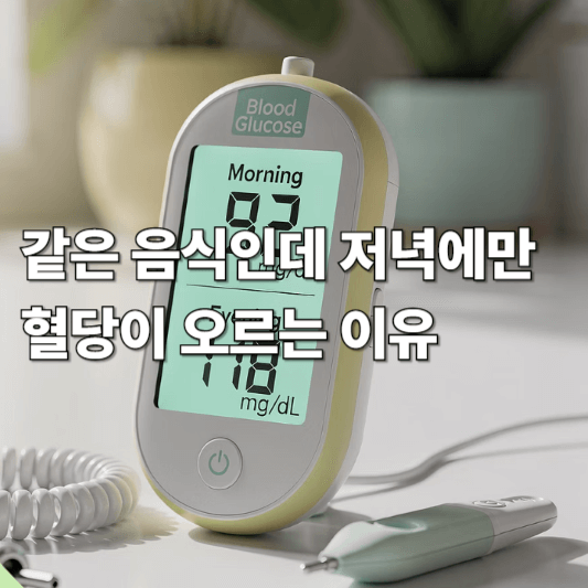 같은 음식인데 저녁에만 혈당이 오르는 이유