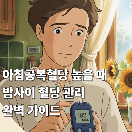 아침공복혈당 높을 때 밤사이 혈당 관리 완벽 가이드!