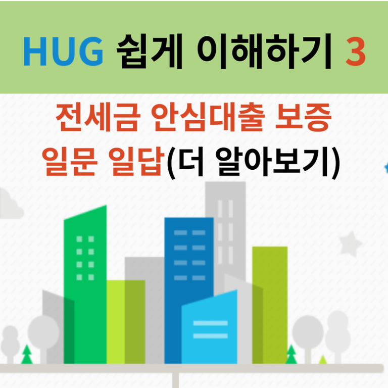 HUG 3 전세금 안심대출 보증 1문 1답