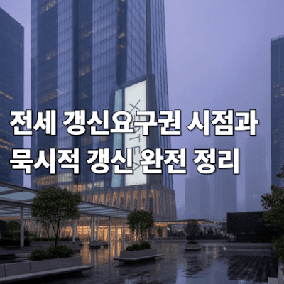 전세 갱신요구권 시점과 묵시적 갱신 완전 정리