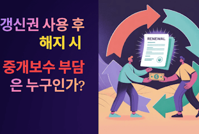 갱신권 사용 후 해지 시 중개보수 부담은 누가? 완벽 가이드