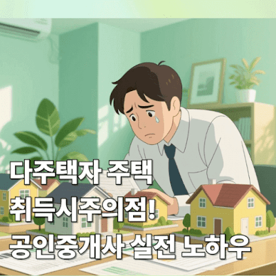 다주택자 주택 취득시 주의점! 공인중개사 실전 노하우!