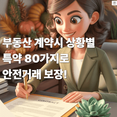 부동산 계약시 상황별 특약 80가지로 안전거래 보장!