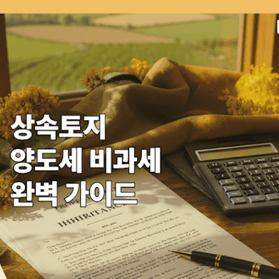 상속토지 양도세 비과세 완벽 가이드!