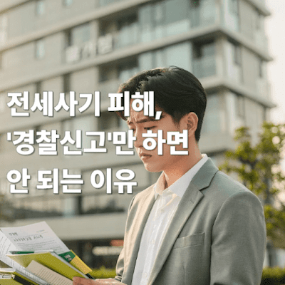 전세사기 피해, ‘경찰신고’만 하면 안 되는 이유