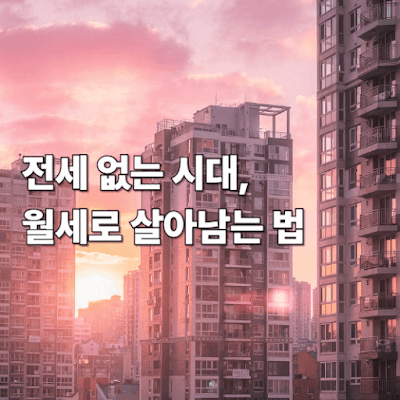 전세 없는 시대, 월세로 살아남는 법