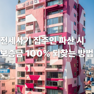 전세사기 집주인 파산 시 보증금 100% 되찾는 방법