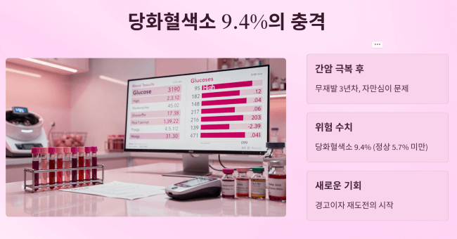 2차 당뇨 진단과 9.4% 당화혈색소의 충격