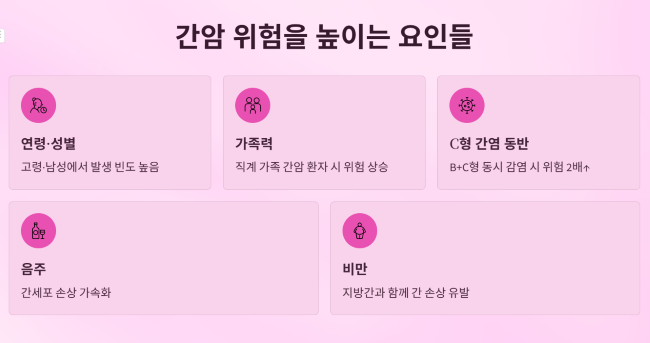 간암 위험을 높이는 요인들