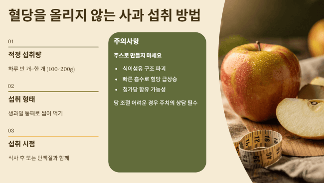 혈당을 올리지 않는 사과 섭취 방법