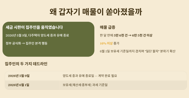 왜 갑자기 서울 아파트 매물이 쏟아졌을까