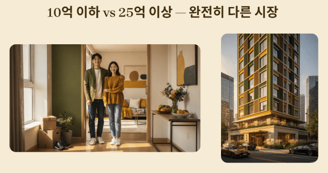 10억 이하와 25억 이상, 완전히 다른 시장
