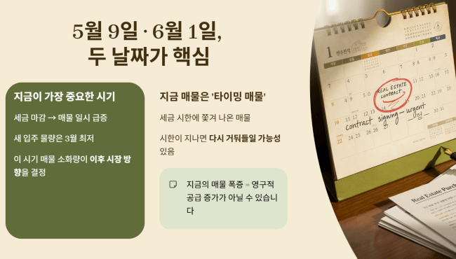 5월 9일과 6월 1일, 두 날짜가 핵심이다