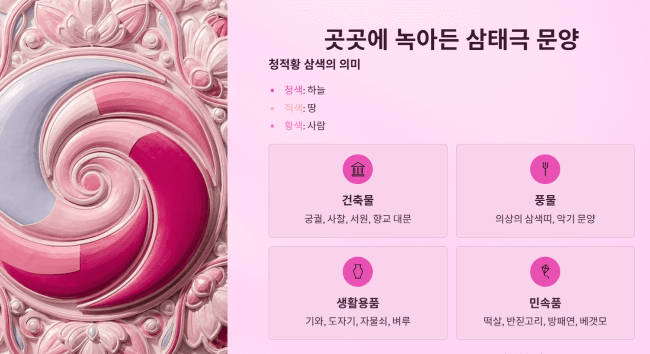 생활 곳곳에 녹아든 삼태극 문양