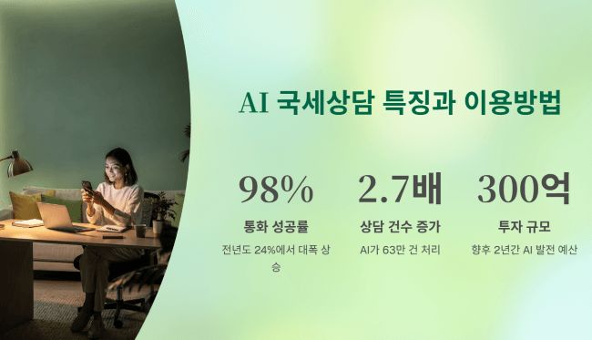 국세청 AI 국세상담 특징과 이용방법