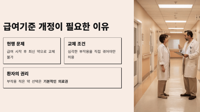 급여기준 개정이 필요한 이유