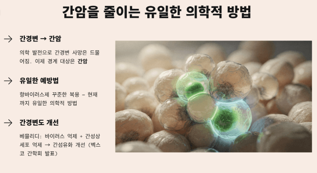 간암을 줄이는 현재까지 유일한 의학적 방법
