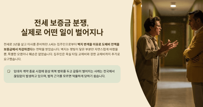 전세 보증금 분쟁, 실제로 어떤 일이 벌어지나