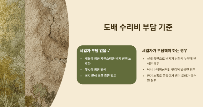 도배 수리비 부담 기준