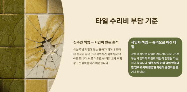 타일 수리비 부담 기준