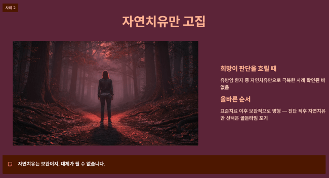 자연치유만 고집