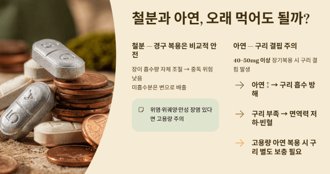 철분과 아연, 오래 먹어도 괜찮을까요