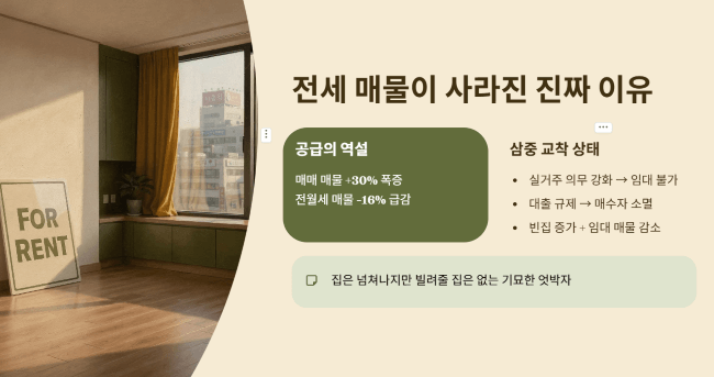 전세 매물이 사라진 진짜 이유