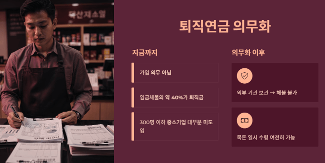 퇴직연금 의무화, 무엇이 달라지나