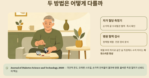 자가 측정과 병원 검사의 차이