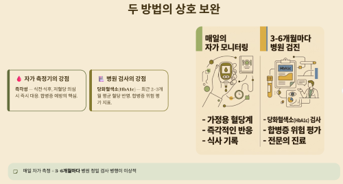 혈당 관리의 중요성: 두 가지 방법의 상호 보완