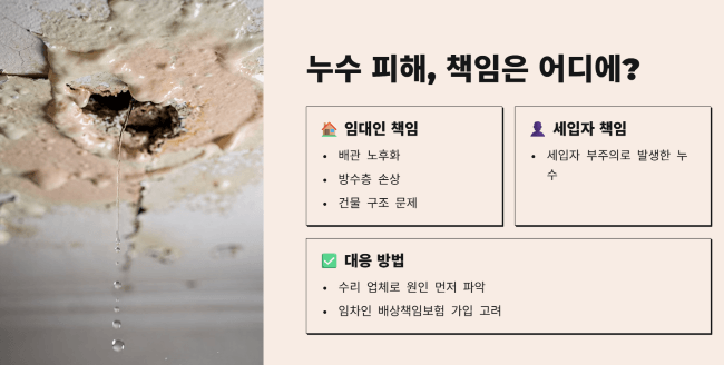 누수 피해, 책임은 어디에 있을까요?
