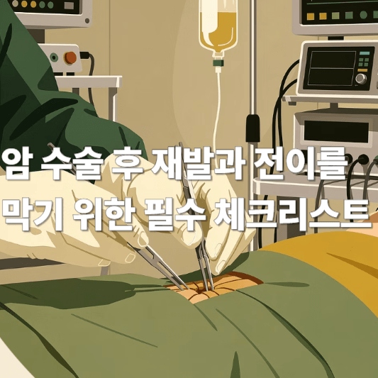 암 수술 후 재발과 전이를 막기 위한 필수 체크리스트 확인방법