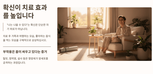 나을 수 있다는 확신이 치료 효과를 높입니다