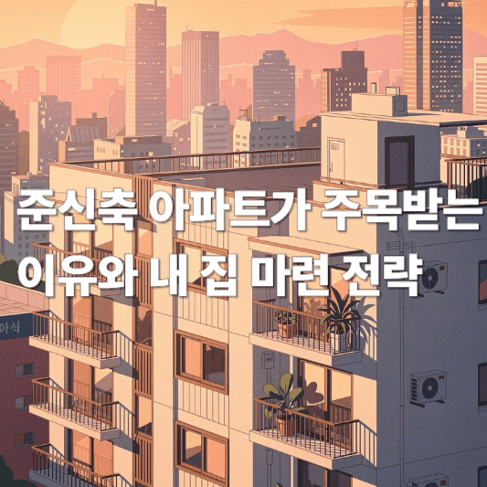 준신축 아파트가 주목받는 이유와 내 집 마련 전략