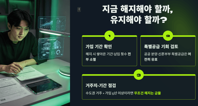 청약통장, 지금 해지해야 할까 유지해야 할까