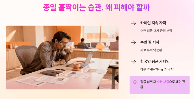 종일 홀짝이는 습관, 왜 피해야 할까