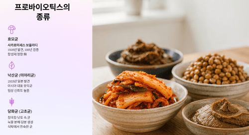 프로바이오틱스의 종류