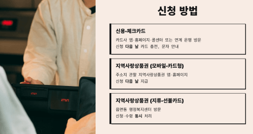 신청 방법별 절차 안내