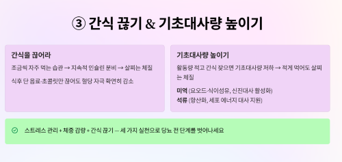 간식 끊기와 기초대사량 높이기
