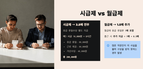 시급제 vs 월급제 적용 방식의 차이