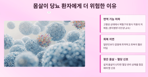 당뇨병 환자에게 몸살이 위험한 이유
