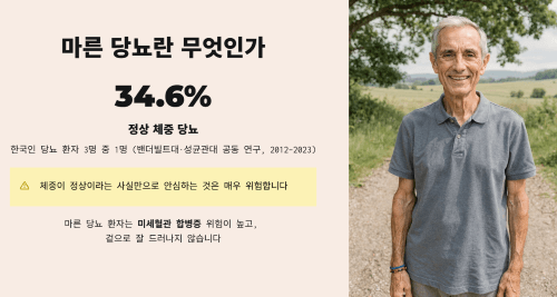 마른 당뇨란 무엇인가