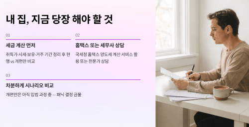 내 집 상황에 맞는 현실적인 대응법