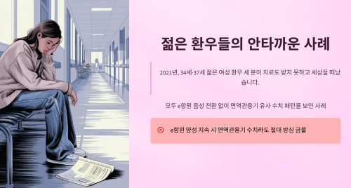 젊은 환우들의 안타까운 사례