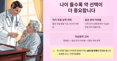 고령 당뇨 환자, 왜 약 선택이 더 중요할까요