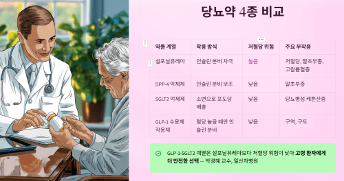 당뇨약 4종 비교