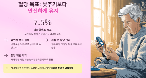 혈당 목표, 낮추기보다 안전하게 유지